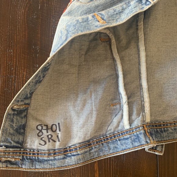 One of a Kind, Embellished, No Buttons Jean Jacket - Picture 6 of 6